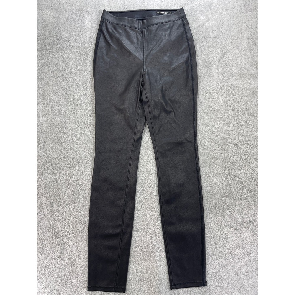 BLANKNYC Leggings Women 26 Black Faux Leather Pull On Skinny Vegan Textured